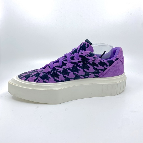 Adidas Originals Hypersleek 2" Platform Leather Sneakers Color Purple SZ 8.5 - Picture 3 of 12